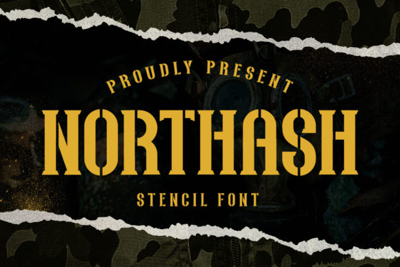 Northas: The Vintage Stencil Font That Bridges Military Grit and Modern Design