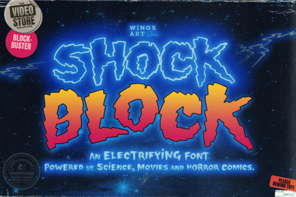 Shock Block: The Electrifying Display and Dingbats Duo Font That Powers Your Design