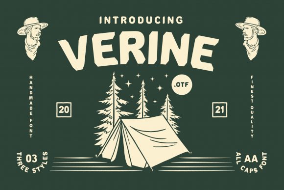Verine: A Bold Vintage Display Font for Strong Design